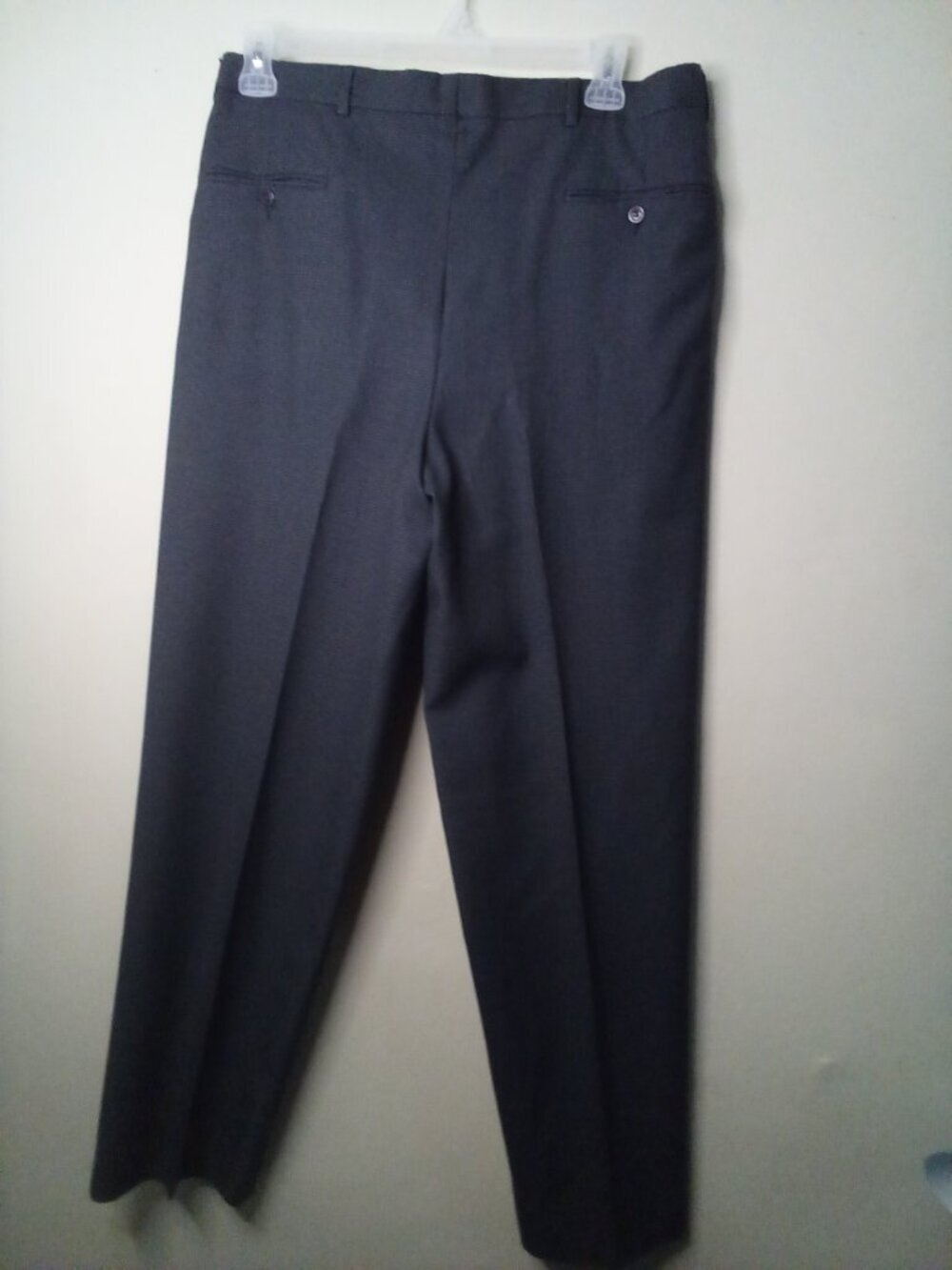 Hart Schaffner Marx Pants Men 34 x 31 Pleats Trousers Check Gray - Picture 12 of 16
